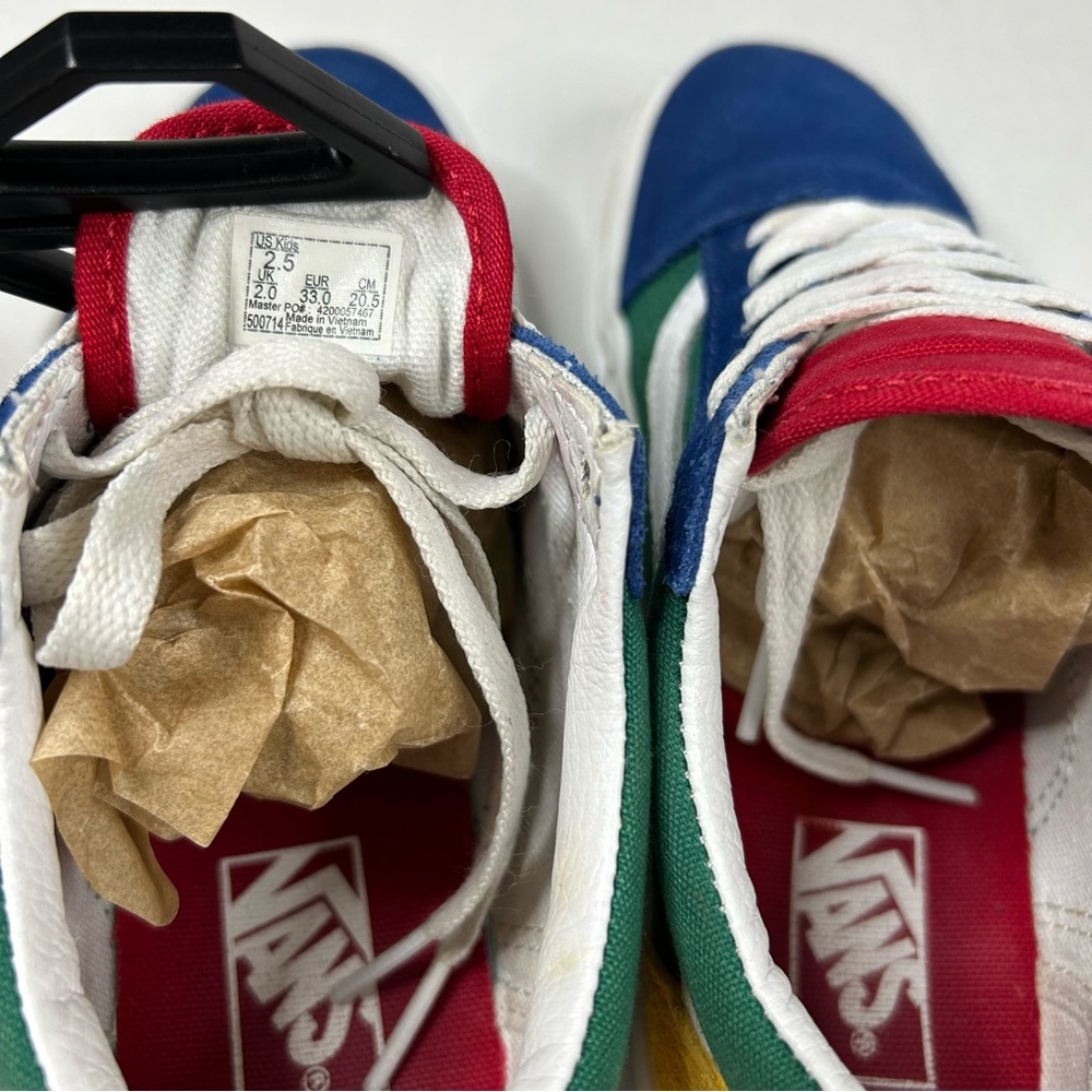 Vans Yacht Club Old Skool Shoe Blue/Green/Yellow Size US Kids 2.5 - Picture 5 of 7